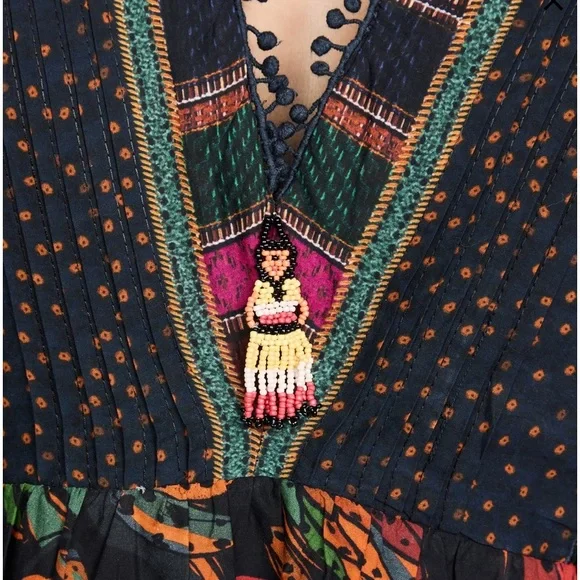 FARM RIO Mixed Patchwork Mini Dress (NWT) - Picture 12 of 14